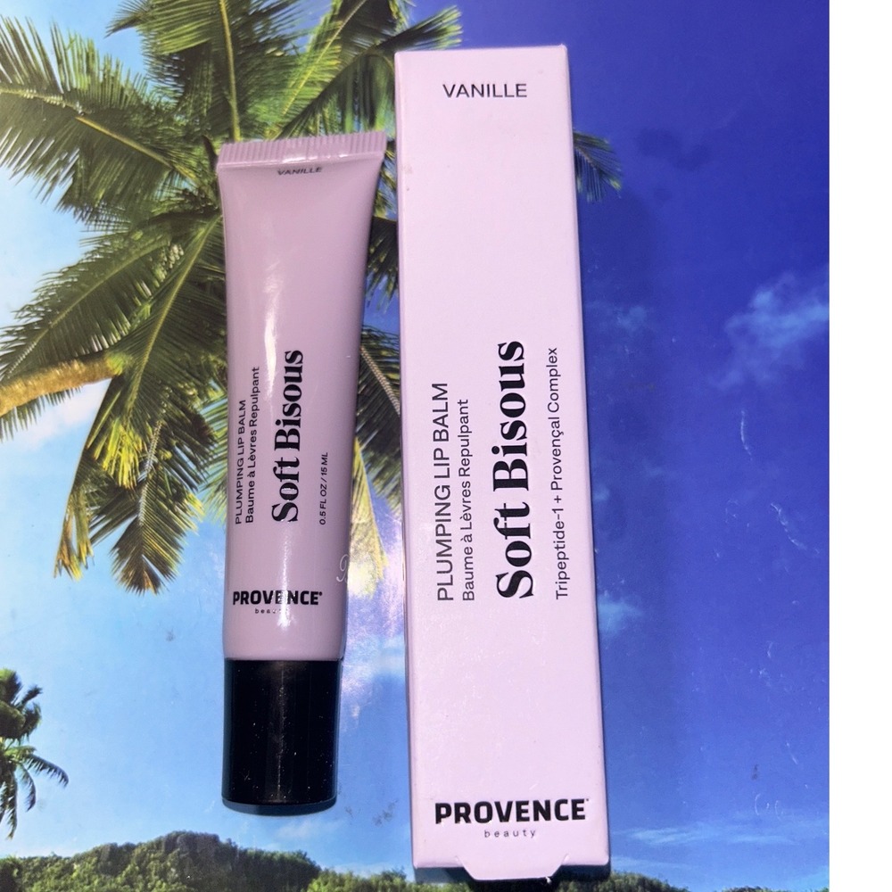 Provence Beauty Soft Bisous Plumping Lip Balm Vanille Clear New Tripeptide-1